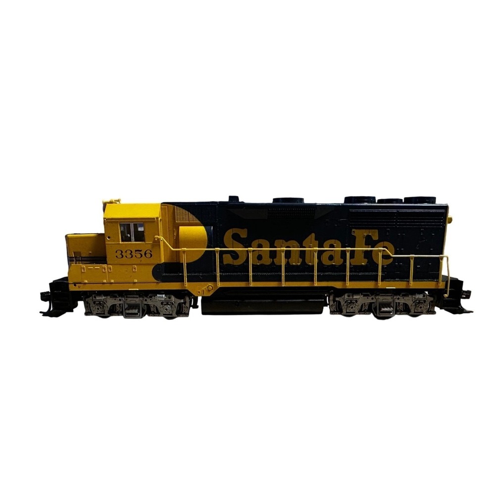 Santa Fe Locomotive Train Model 3356 Yellow Black Diecast HO Scale